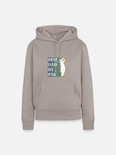 Golf Golfer Putter Golfschläger Geschenk - Frauen Premium Bio Hoodie - Taupe