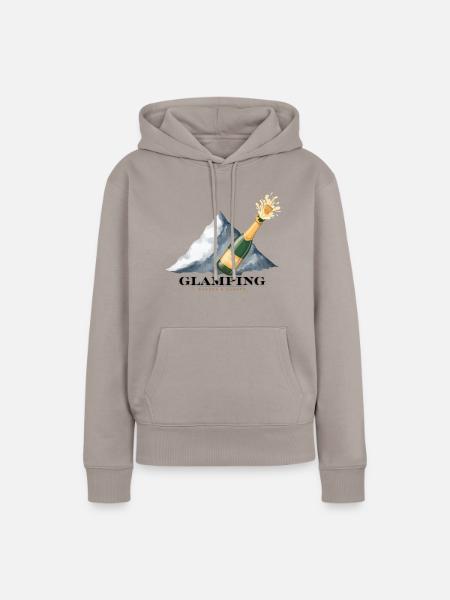 Glamping - Frauen Premium Bio Hoodie - Taupe