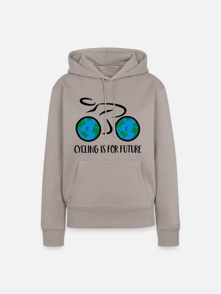 Fahrrad - Frauen Premium Bio Hoodie - Taupe