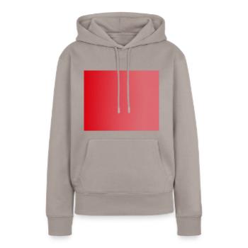 couleur - Sweat à capuche Premium bio Femme - taupe - Devant - Julia (174cm)