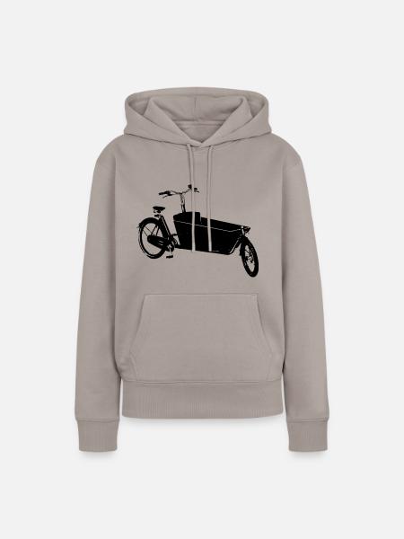 Lastenrad - Frauen Premium Bio Hoodie - Taupe