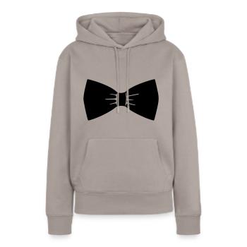voler - Sweat à capuche Premium bio Femme - taupe - Devant - Julia (174cm)