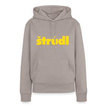 štrúdl - Frauen Premium Bio Hoodie - Taupe - Vorne - Julia (174cm)
