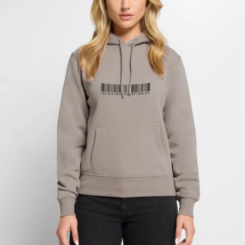 Barcode bar code strip codes Women’s Premium Organic Hoodie