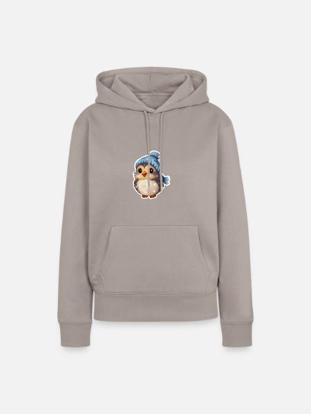 Winter Vögelchen - Frauen Premium Bio Hoodie - Taupe