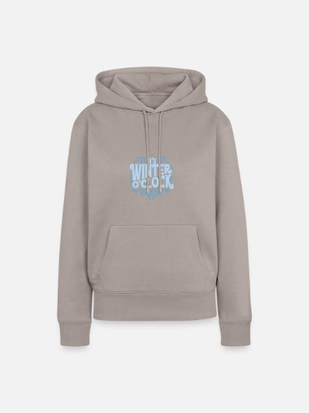 it's winter o'clock - Frauen Premium Bio Hoodie - Taupe