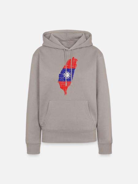 Taiwan - Frauen Premium Bio Hoodie - Taupe