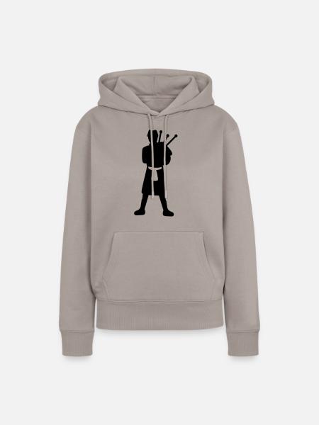 bagpiper - Frauen Premium Bio Hoodie - Taupe
