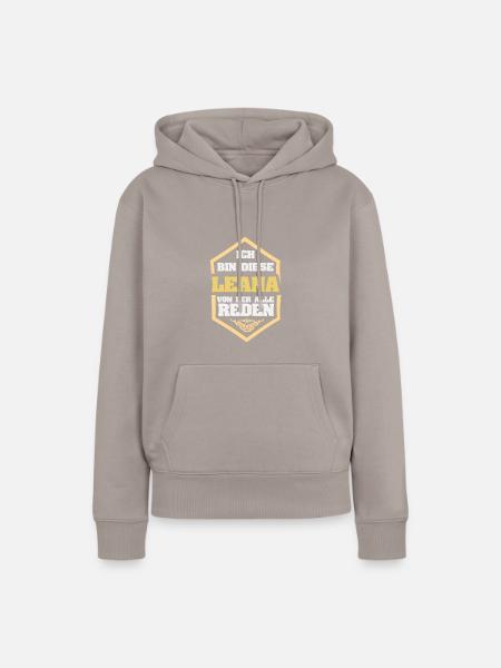 Rufname Leana - Frauen Premium Bio Hoodie - Taupe
