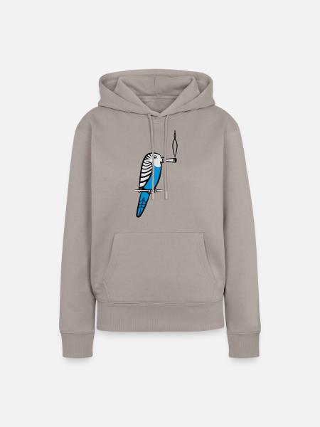 wellenstittich joint kiffen - Frauen Premium Bio Hoodie - Taupe