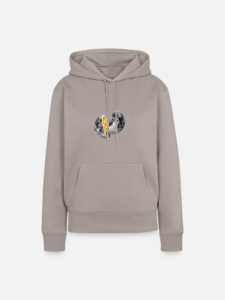 it's what's inside that counts - Frauen Premium Bio Hoodie - Taupe