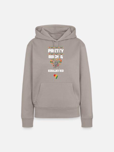 Pretty Black & Educated - Frauen Premium Bio Hoodie - Taupe