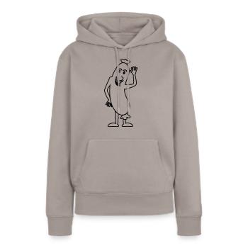 Wurst - Frauen Premium Bio Hoodie - Taupe - Vorne - Julia (174cm)