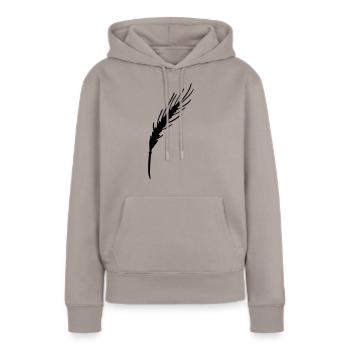 gerste - Frauen Premium Bio Hoodie - Taupe - Vorne - Julia (174cm)
