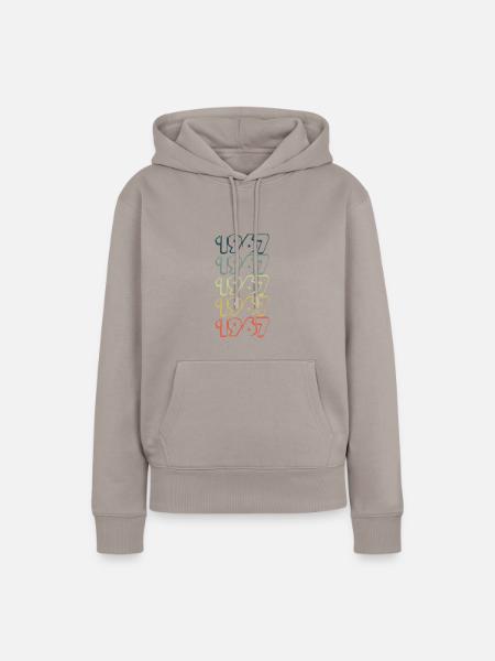 Retro 1967 - Frauen Premium Bio Hoodie - Taupe