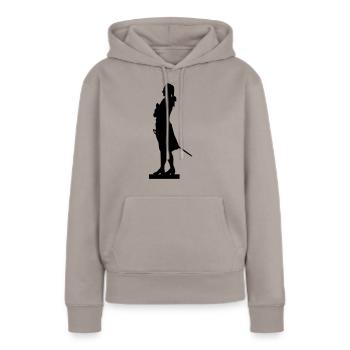 Johann Wolfgang von Goethe - Sweat à capuche Premium bio Femme - taupe - Devant - Julia (174cm)