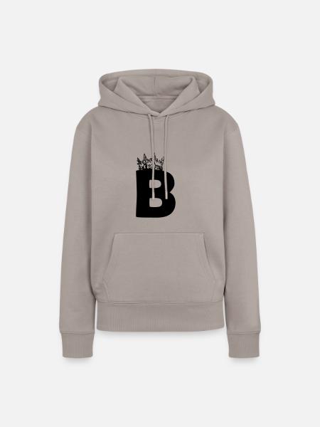 krone B - Frauen Premium Bio Hoodie - Taupe