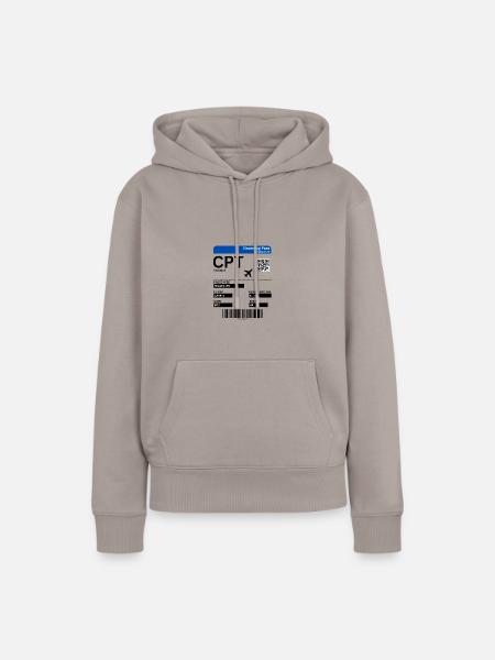 Kapstadt Boarding Pass Südafrika Urlaub Idee - Frauen Premium Bio Hoodie - Taupe