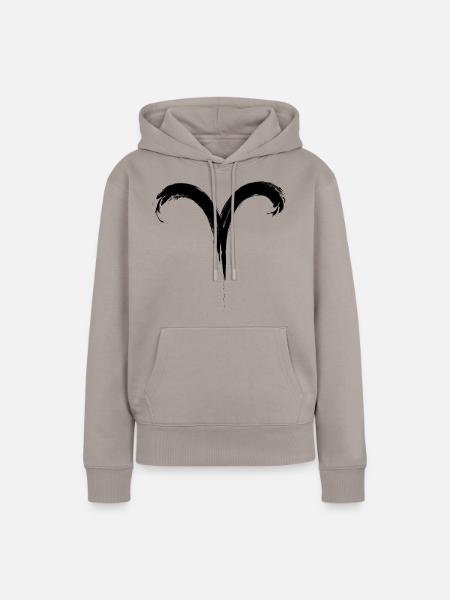 Widder - Frauen Premium Bio Hoodie - Taupe