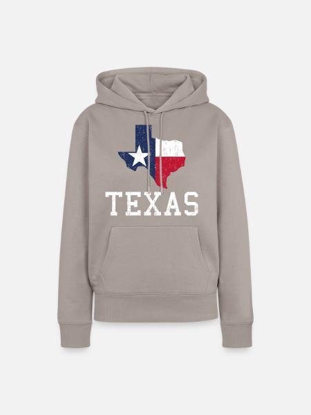 Texas - Frauen Premium Bio Hoodie - Taupe