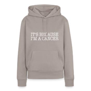 Sternzeichen Krebs - Frauen Premium Bio Hoodie - Taupe - Vorne - Julia (174cm)