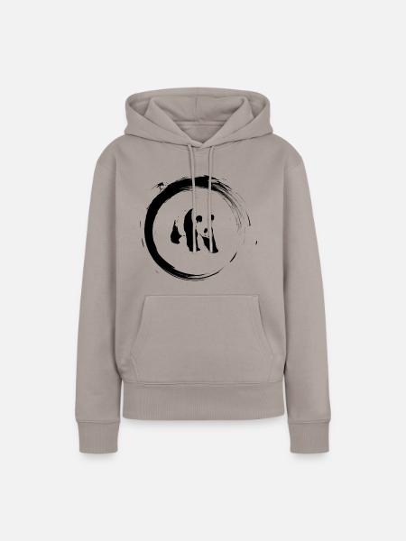 Panda - Frauen Premium Bio Hoodie - Taupe