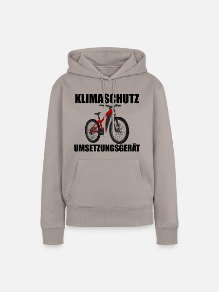 Klimaschutz Umsetzungsgerät - Frauen Premium Bio Hoodie - Taupe