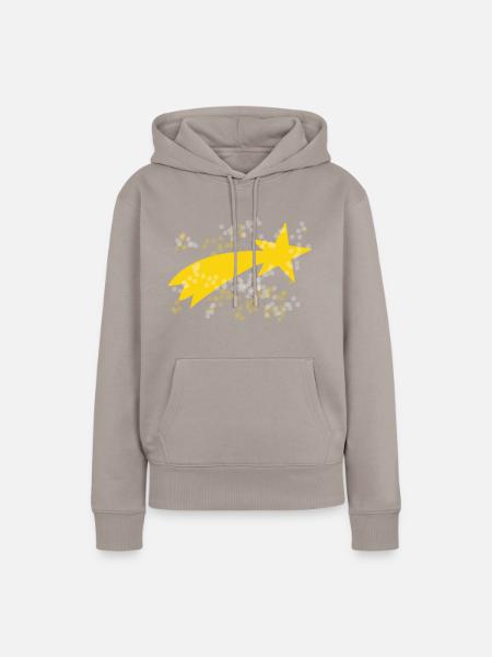 Sternschnuppe - Frauen Premium Bio Hoodie - Taupe