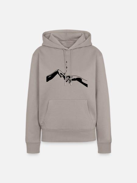 Michelangelo Popart - Frauen Premium Bio Hoodie - Taupe