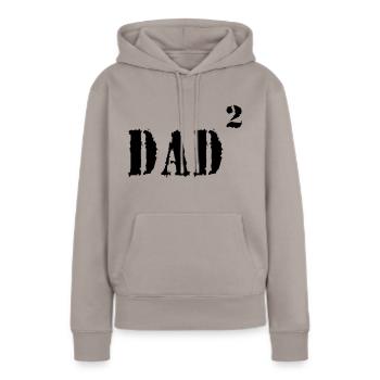 DAD - Sweat à capuche Premium bio Femme - taupe - Devant - Julia (174cm)