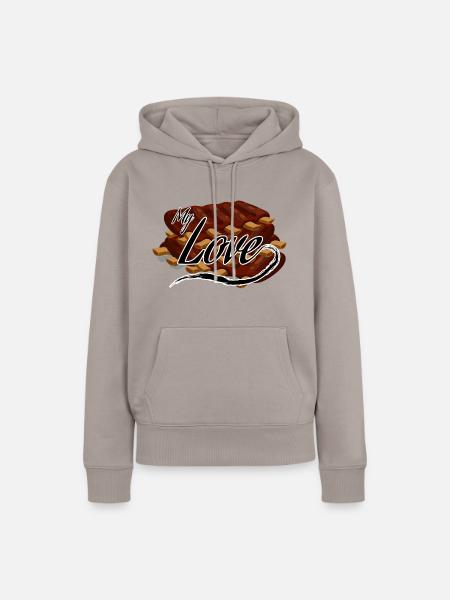 Spare Ribs - Frauen Premium Bio Hoodie - Taupe