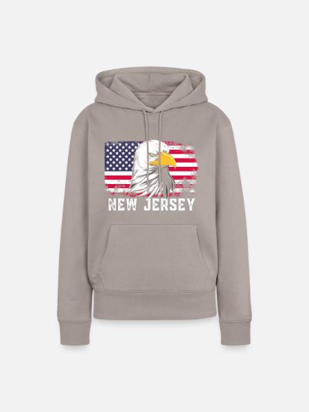 New Jersey - Frauen Premium Bio Hoodie - Taupe
