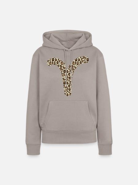 Sternzeichen Widder - Frauen Premium Bio Hoodie - Taupe