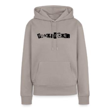 Cadeau du festival de musique Punk Rock Punk Rock - Sweat à capuche Premium bio Femme - taupe - Devant - Julia (174cm)
