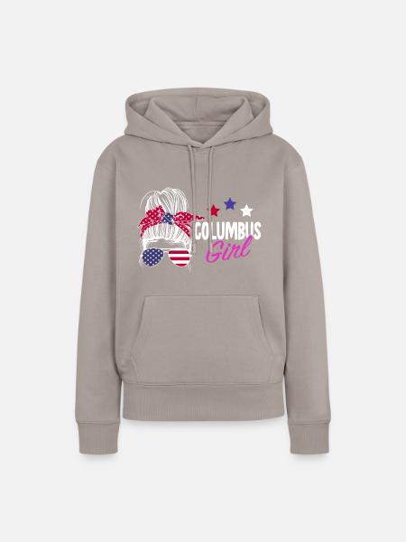 Columbus Ohio - Frauen Premium Bio Hoodie - Taupe