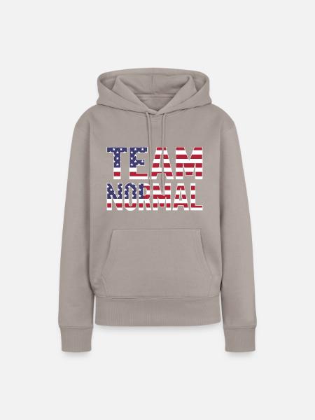 Team Normal - Frauen Premium Bio Hoodie - Taupe