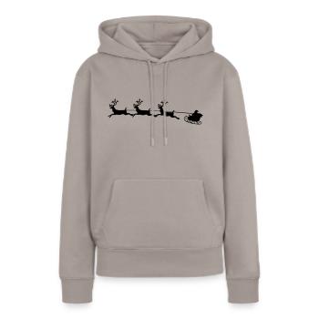 Santa Claus Santa Claus - Sweat à capuche Premium bio Femme - taupe - Devant - Julia (174cm)