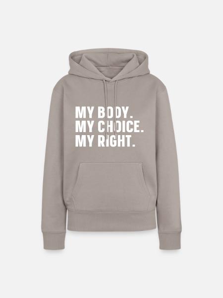 Mein Körper Meine Entscheidung - Frauen Premium Bio Hoodie - Taupe