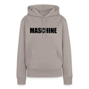 Maschine - Frauen Premium Bio Hoodie - Taupe - Vorne - Julia (174cm)
