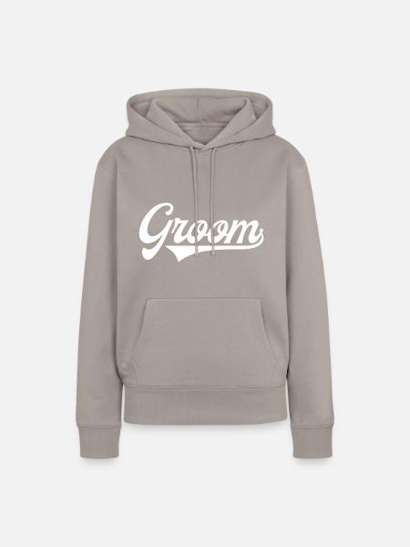 The Groom - Der Bräutigam - Frauen Premium Bio Hoodie - Taupe
