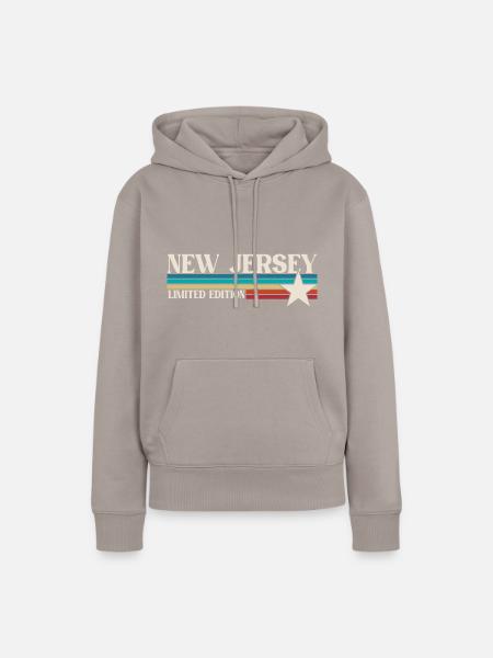 New Jersey - Frauen Premium Bio Hoodie - Taupe