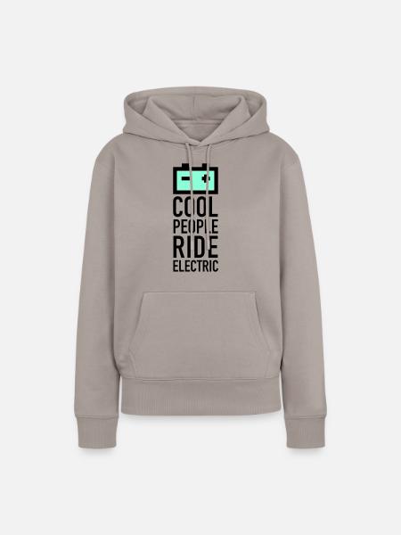 batery_2f - Frauen Premium Bio Hoodie - Taupe