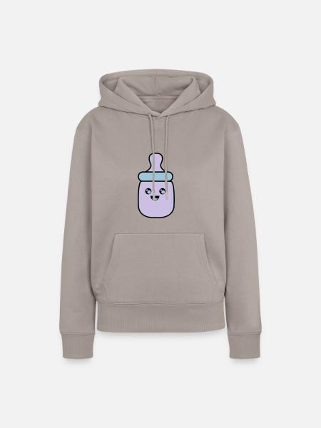 babyflasche 02 - Frauen Premium Bio Hoodie - Taupe