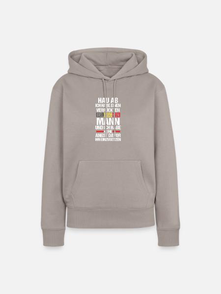 Belgier Belgien - Frauen Premium Bio Hoodie - Taupe
