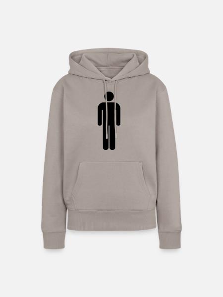 Mann - Toilette - Frauen Premium Bio Hoodie - Taupe