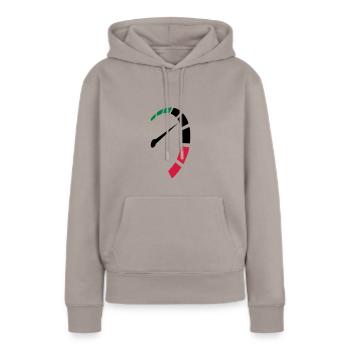 tacho - Frauen Premium Bio Hoodie - Taupe - Vorne - Julia (174cm)