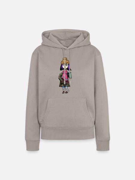 OrganicBeatTiger - Frauen Premium Bio Hoodie - Taupe