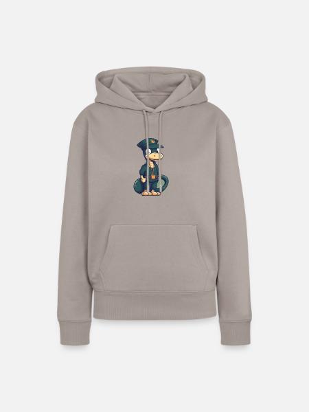 soldat schlange - Frauen Premium Bio Hoodie - Taupe