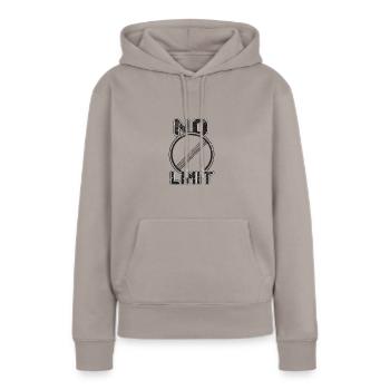 Pas de limite - Sweat à capuche Premium bio Femme - taupe - Devant - Julia (174cm)