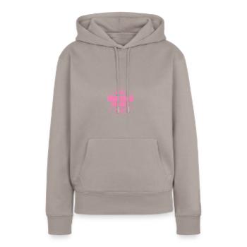 Marie - Frauen Premium Bio Hoodie - Taupe - Vorne - Julia (174cm)